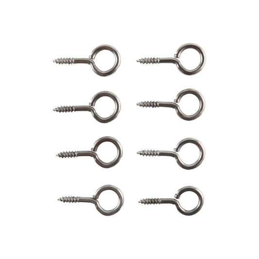 Everhang Screw Eye Hooks - 7mm - Nickel Plated - 8 Pack