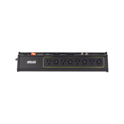 Arlec 8 Outlet 2 X Usb Coax Surge Protect Powerboard