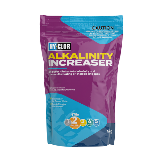 Hy Clor Alkalinity Increaser - 4kg Soft Pack - Sodium Bicarbonate - pH Control - Auzzistore