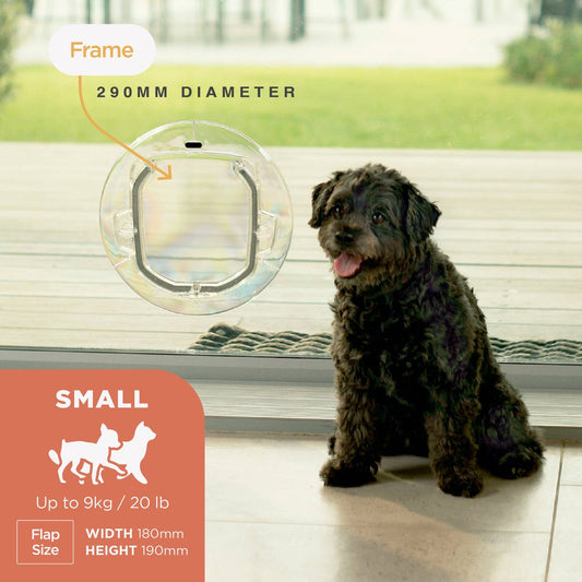 Hakuna Pets Small Ultra Clear Pet Door - 290mm Polycarbonate - Durable – view 2