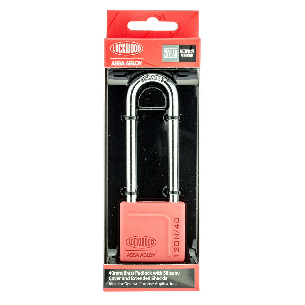 Lockwood 40mm Alloy Silicon Padlock - Heavy Duty - Weather Resistant
