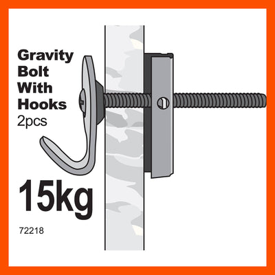 Everhang 15kg Picture Hanging Wall Hook 2 Pack Steel Zinc Plated