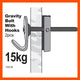Everhang 15kg Picture Hanging Wall Hook 2 Pack Steel Zinc Plated