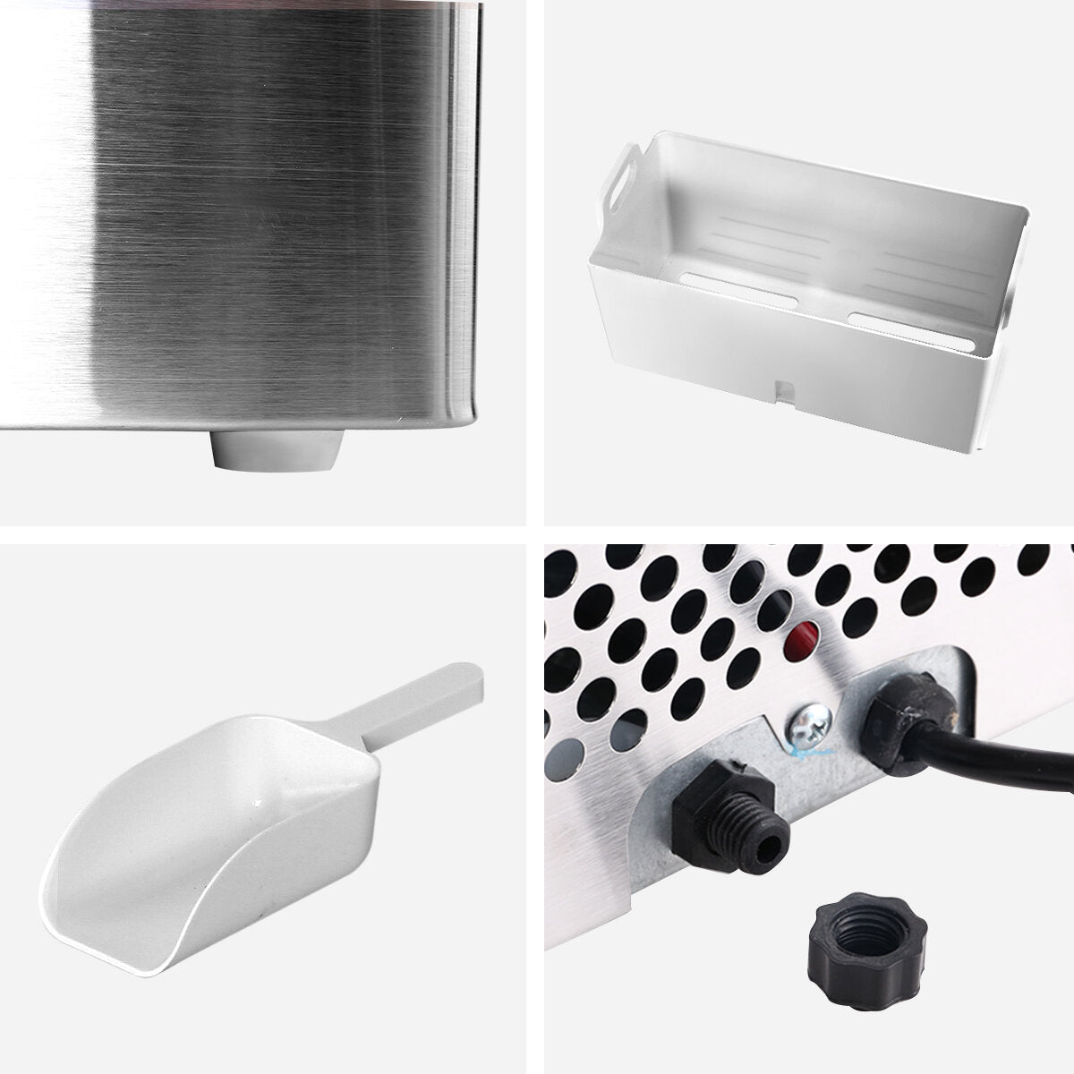 Devanti Portable Ice Cube Maker 3.2L Stainless Steel