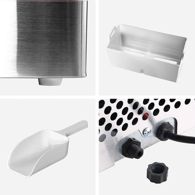 Devanti Portable Ice Cube Maker 3.2L Stainless Steel