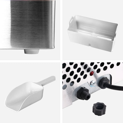 Devanti Portable Ice Cube Maker 3.2L Stainless Steel