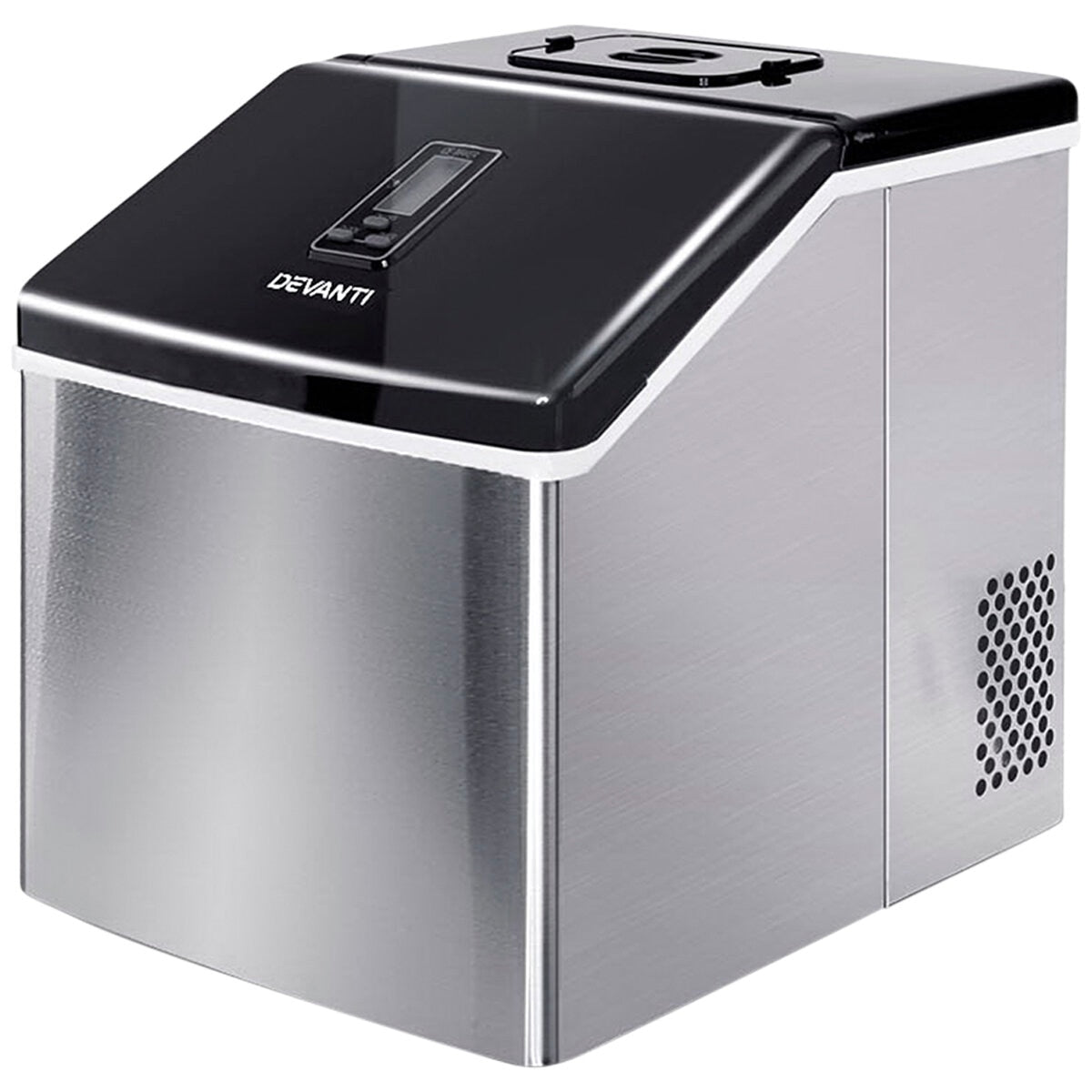 Devanti Portable Ice Cube Maker 3.2L Stainless Steel