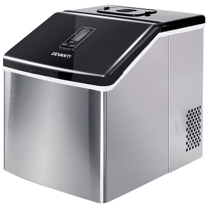 Devanti Portable Ice Cube Maker 3.2L Stainless Steel