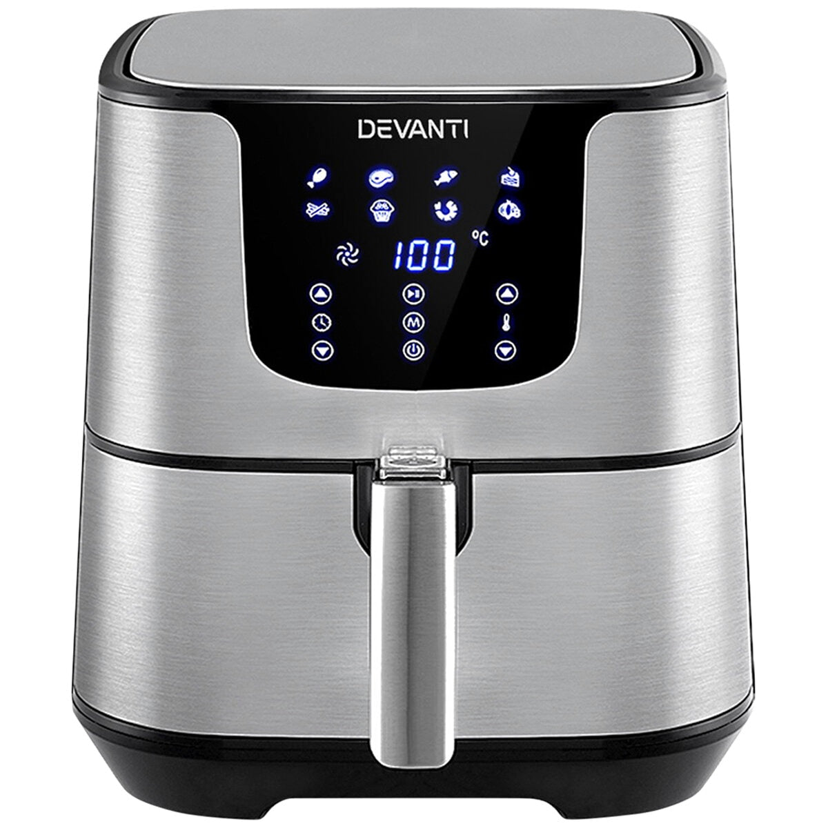Devanti 7L Digital Air Fryer Silver AF-K-G-5T6-SS