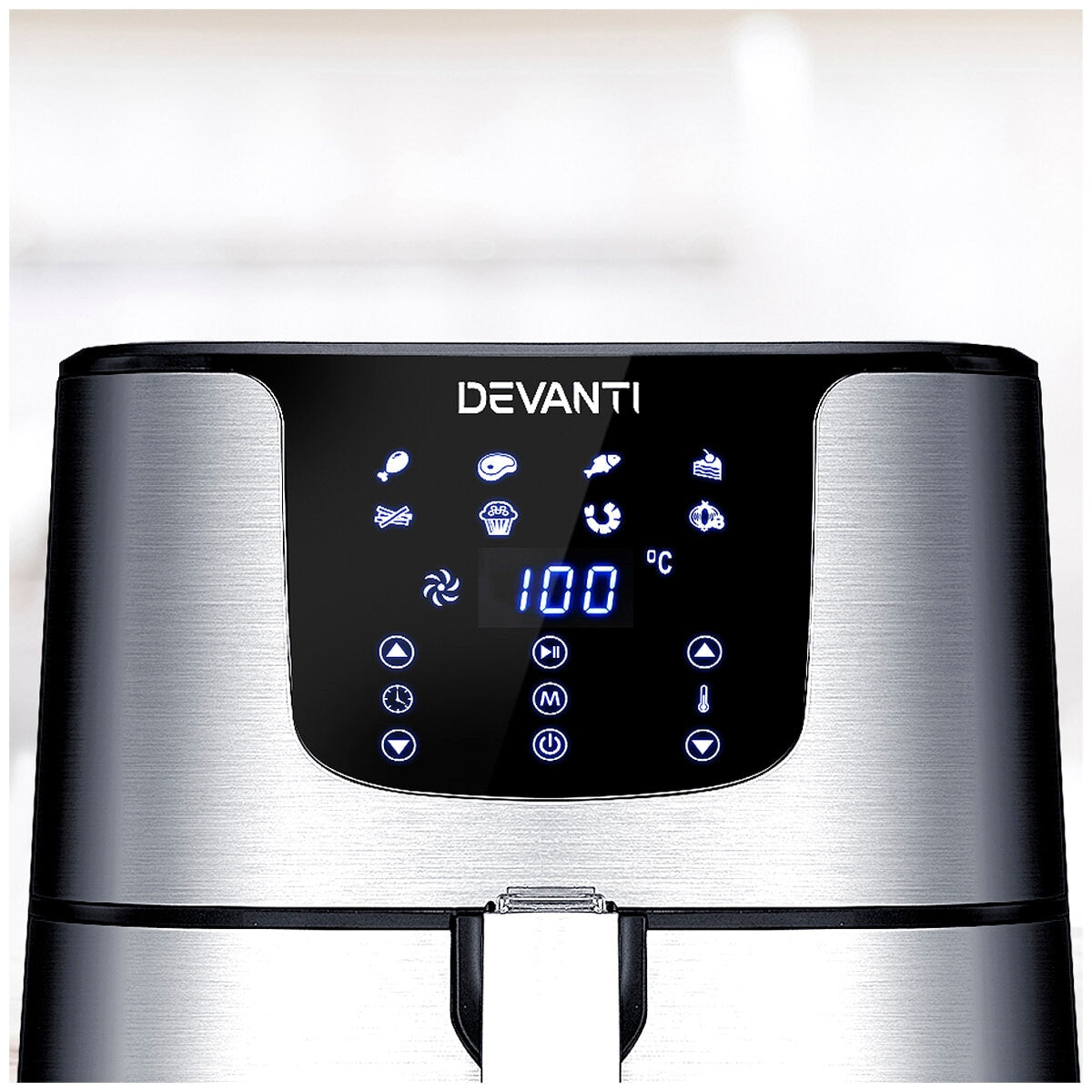 Devanti 7L Digital Air Fryer Silver AF-K-G-5T6-SS
