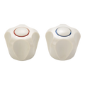 Shaw Mason Ivory Universal Tap Handles Pair - 217mm Plastic Easy Install