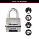Master Lock Combination Padlock - 57mm - Stainless Steel - Resettable