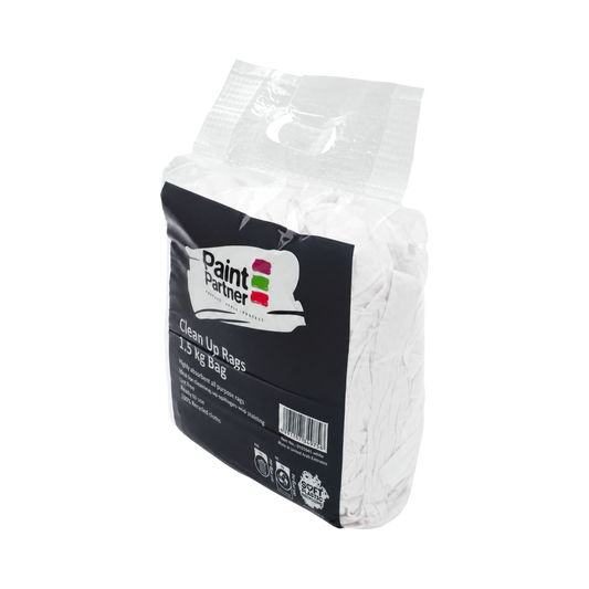 White Rags Paint Partner 1.5kg Cleaning Rags 90mm x 250mm White