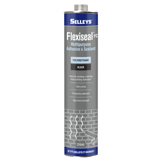 Selleys Black Flexiseal FC Polyurethane Sealant Adhesive 310ml - 0.588L