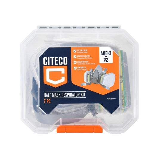 Citeco Half Face Respirator Kit ABEK1P2 - 160mm x 100mm x 180mm - P2 Protection - Auzzistore