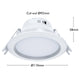 Arlec 9W Dimmable Tri-Colour Recessed Lens LED Downlight 92mm - White