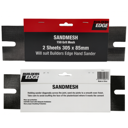 Builders Edge Plaster Accessory - 305mm x 85mm - Sandmesh - 2 Pack - Auzzistore