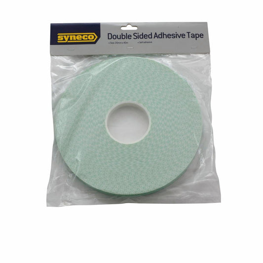 Syneco Double Sided Mounting Foam Tape 20mm x 40m Self Adhesive - Auzzistore
