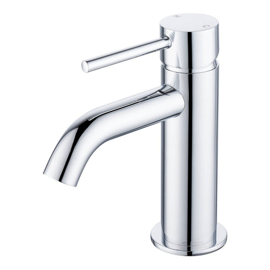 Mondella 25mm Chrome Basin Mixer - Curved Spout - Ergonomic - WELS 5 Star