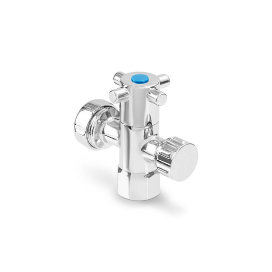 Brasshards Capstan 2 Way Under Sink Valve 20mm x 15mm - Lead Free - Matt Black - Auzzistore