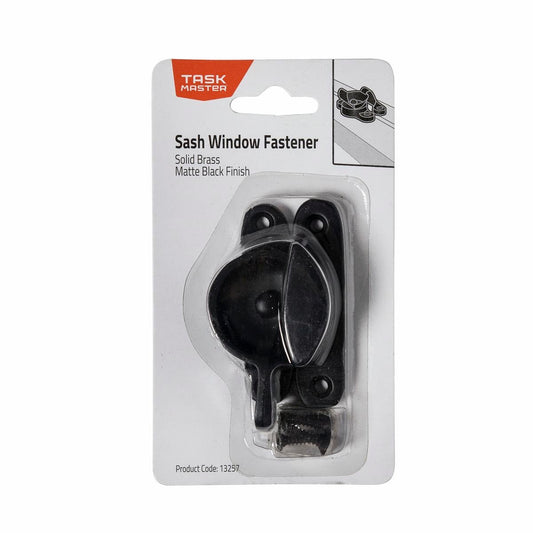 Taskmaster Sash Fastener - 80mm - Solid Brass - Matte Black - Auzzistore