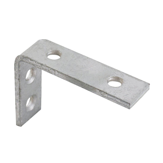 Carinya Galvanised Angle Bracket 75 x 50mm 4 Pack - Silver - Auzzistore