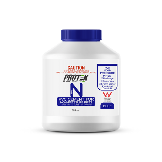Protek 500ml Type N Blue PVC Cement for Non Pressure Pipes - AS/NZS 3879 Approved - Auzzistore