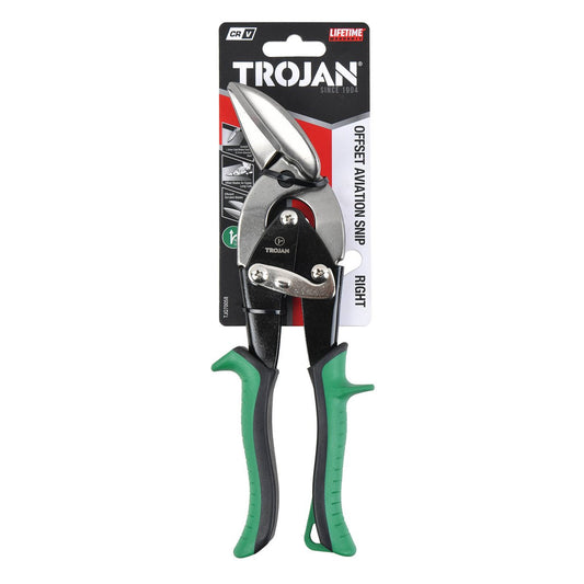 Trojan Offset Aviation Snip Right - 1.2mm Cutting Capacity - Steel - Versatile Tool - Auzzistore