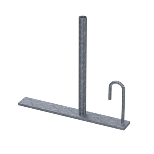 Rapidmesh Temporary Fence Hook Stay 500mm x 65mm x 450mm - Heavy-Duty Steel - Auzzistore