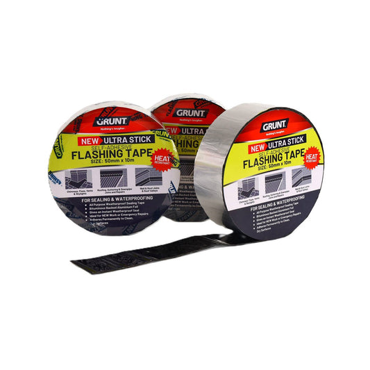 Grunt Flashing Tape 50mm x 10m Bituminous Waterproof Seal – view 2 - Auzzistore
