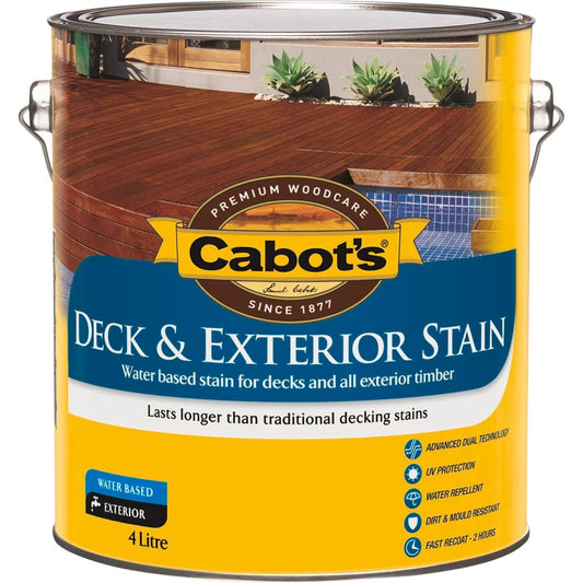 Cabot S Water Based Deck Stain 4L October Brown UV Protection - Auzzistore