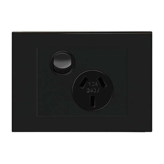 HPM Vivo Single Powerpoint 1 Gang 118mm x 85mm Grey - Easy Installation, Safe - Auzzistore