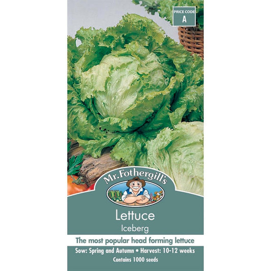 Mr Fothergill Lettuce Iceberg Seeds 12 Weeks Hardy Reliable - Auzzistore