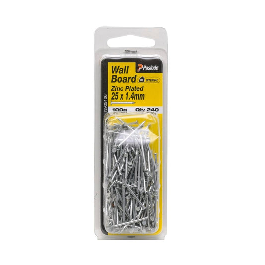 Paslode Wallboard Nails 25 x 1 4mm Zinc Plated 240 Pack Internal Use - Auzzistore