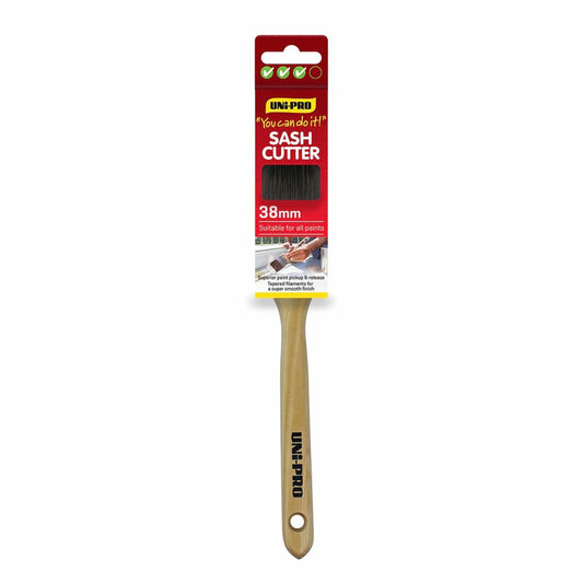 UNi-PRO 38mm You Can Do It Sash Cutter Paint Brush Timber Stainless Steel Smooth Finish - Auzzistore
