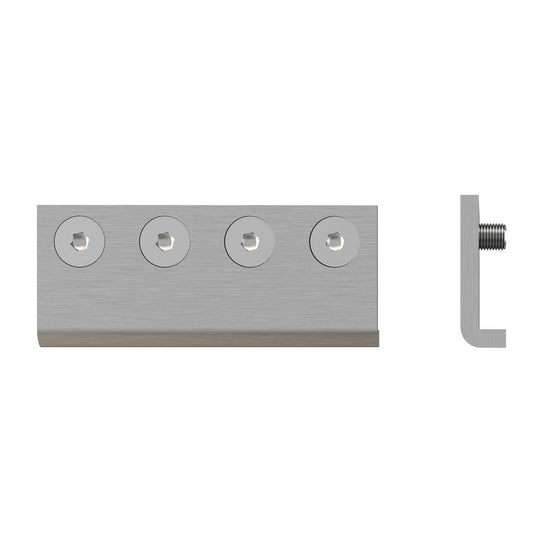 Rolltrak Satin Nickel Barn Door Track Joiner - 9mm x 32mm x 80mm - Auzzistore