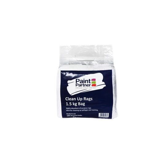 White Rags Paint Partner 1.5kg Cleaning Rags 90mm x 250mm White