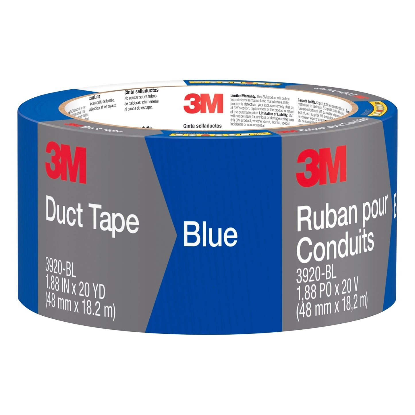 3M 48mm x 18.2m Blue Duct Tape