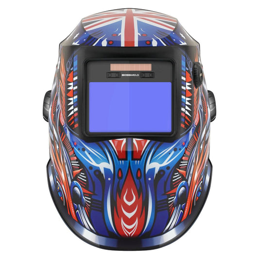 Bossweld Ozzie Variable Shade Welding Helmet - Dual Shade 4-8 / 9-13 - 100 x 60mm Viewing Area - Lightweight & Durable – view 2 - Auzzistore