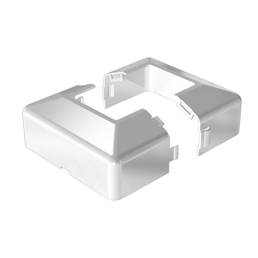 Peak Aluminium Balustrade - 90mm - Aluminium - White Post Base Cover - Auzzistore