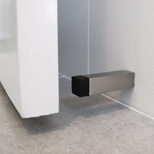 Adoored Door Stop - 20mm x 73mm - Metal - Satin Chrome Rubber Bumper – view 2 - Auzzistore