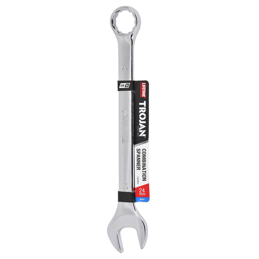 Trojan 24mm Combination Spanner - Polished Chrome Vanadium - High Torque – view 2
