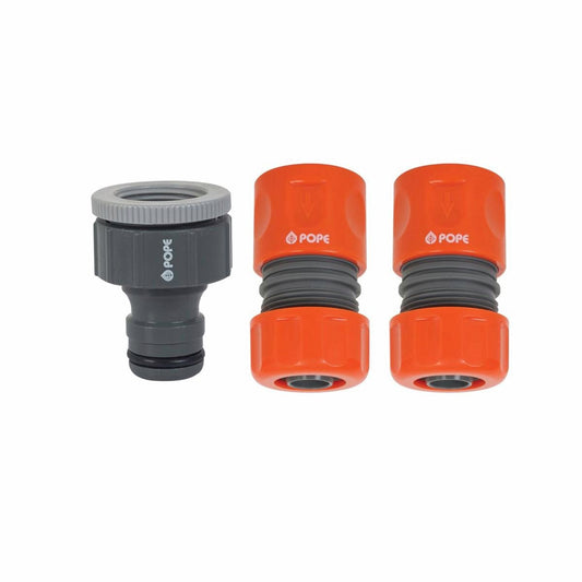 Pope 18mm Hose Fitting Set - 3 Piece - ABS Plastic - UV Treated - Auzzistore