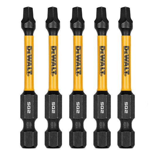 Dewalt Flextorq Screwdriver Bit 57mm SQ2 - 5 Pack - Impact Resistant - Auzzistore