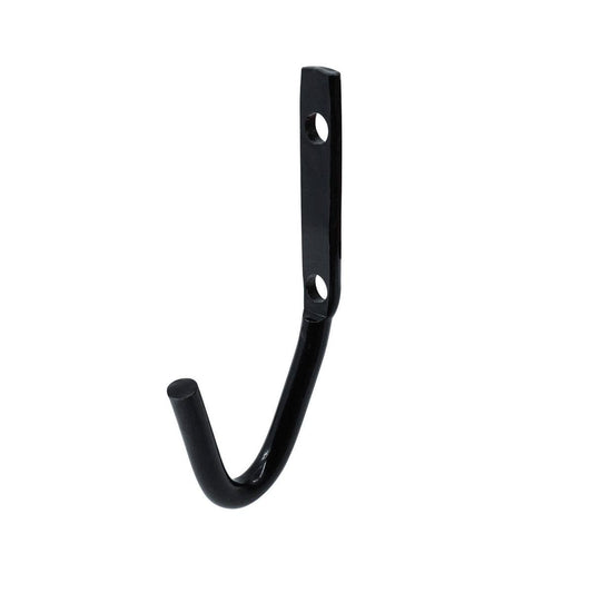 Everhang Large Black J Bolt Hook - 40mm x 130mm - Durable Steel - Garage Storage