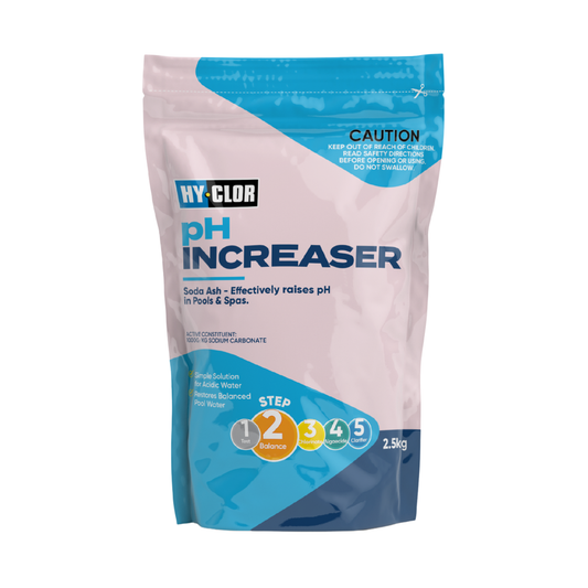 Hy-Clor pH Increaser - 2.5kg Soft Pack - Sodium Carbonate - Pool Use