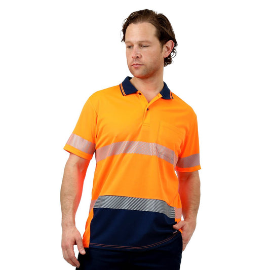 Citeco Orange Hi Vis Short Sleeve Polo Small - Lightweight - Breathable - Reflective – view 2