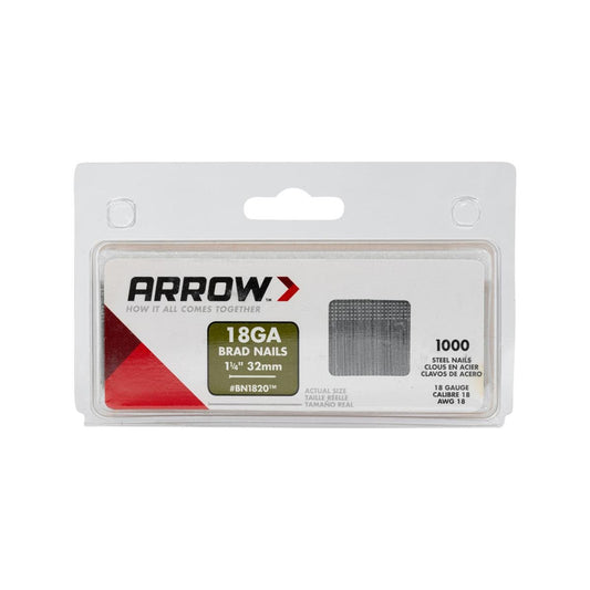 Arrow Brad Nails - 32mm - 18 Gauge - Durable for Trim and Moulding - Auzzistore