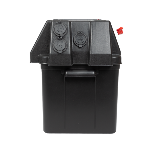 Kt Solar Battery Box Quad Connect KT71201 - 50Amp - 432mm x 324mm x 272mm - Portable Battery Management – view 2 - Auzzistore