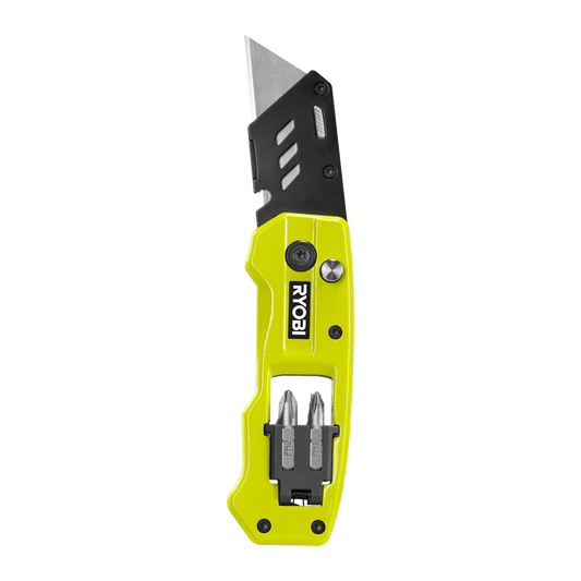 Ryobi Multi Function Folding Utility Knife - 2 Blades - 225mm - Compact Design - Auzzistore